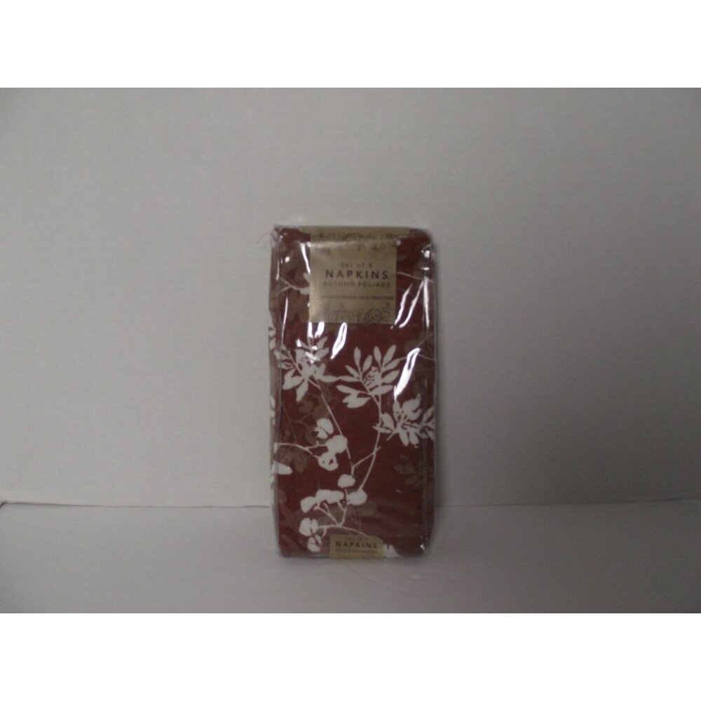 New (Set of 4) Napkins, Autumn Foliage